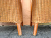 Pair of Draped Wicker Side Chairs