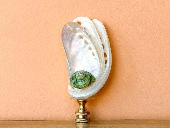 Abalone and Green Shell Finial