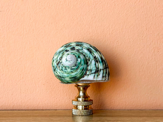 Green Turbo Shell Finial