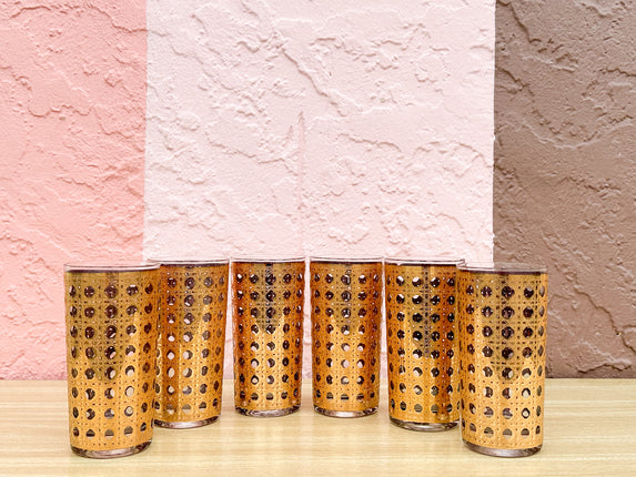 Set of Six Culver Canella Glassware