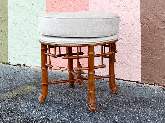 Faux Bamboo Ottoman