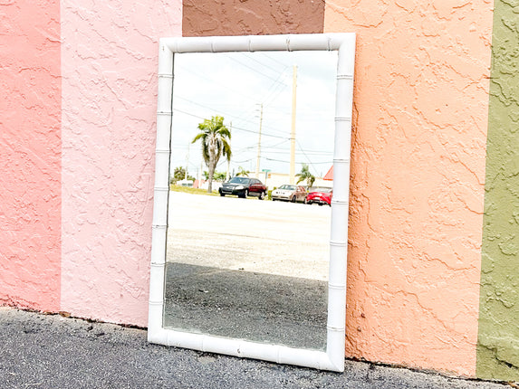 Faux Bamboo Mirror