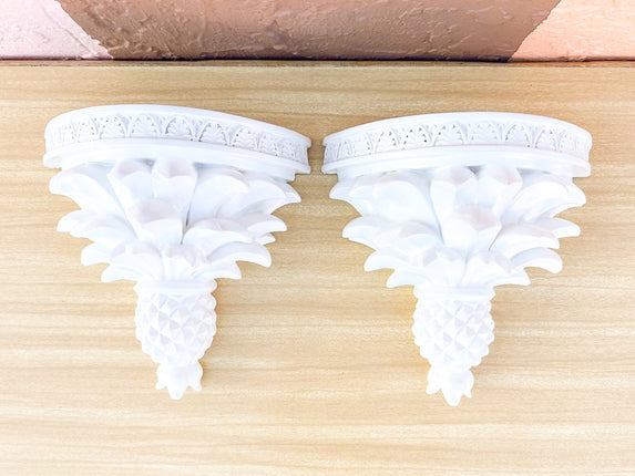 Pair of Pineapple Wall Shelves