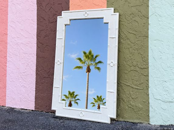 Palm Beach Style Faux Bamboo Mirror