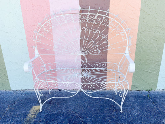 Salterini Style Peacock Bench