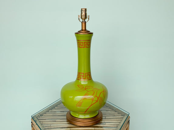 Greek Key and Bird Lamp