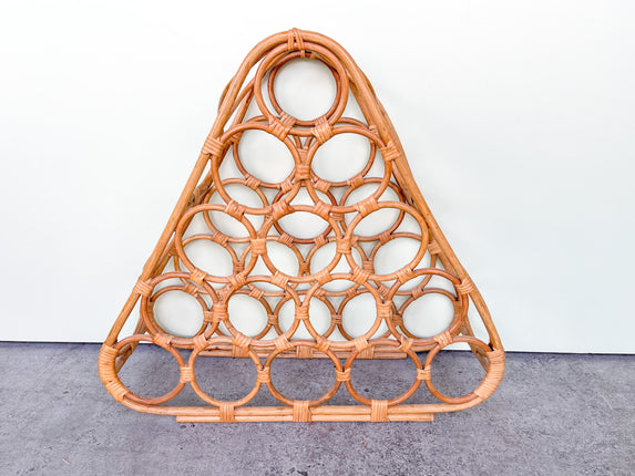 Arched Rattan Wine Rack