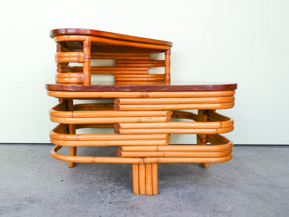 Frankl Style Rattan Corner Table