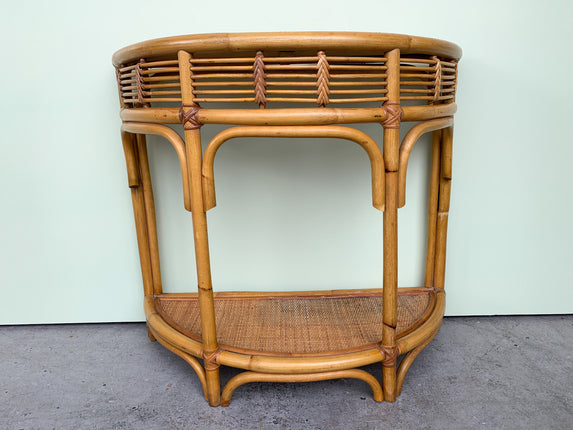 Island Style Rattan Demilune