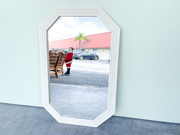 Faux Bamboo Octagon Mirror