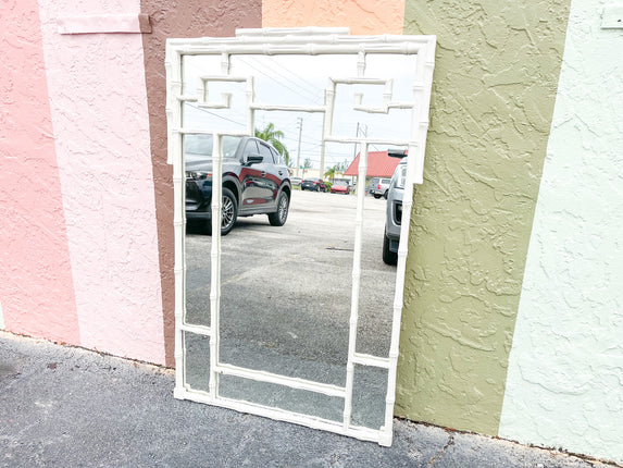 Greek Key Faux Bamboo Mirror