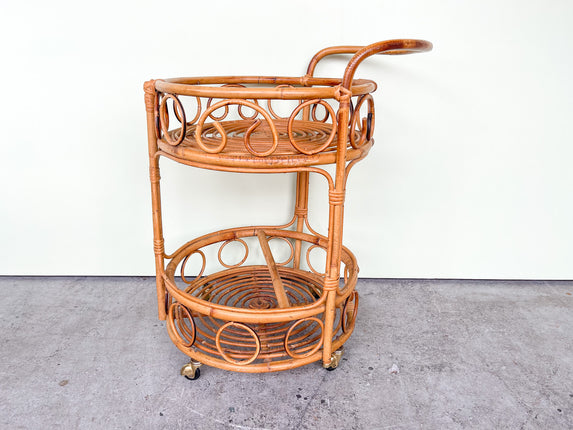 Sweet Rattan Bar Cart