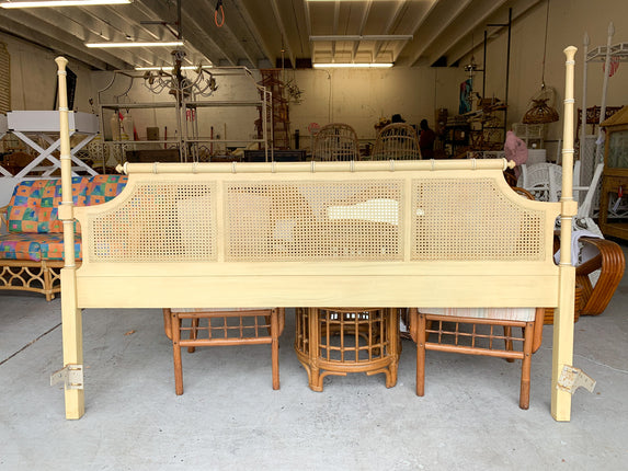 Faux Bamboo and Cane King Headboard