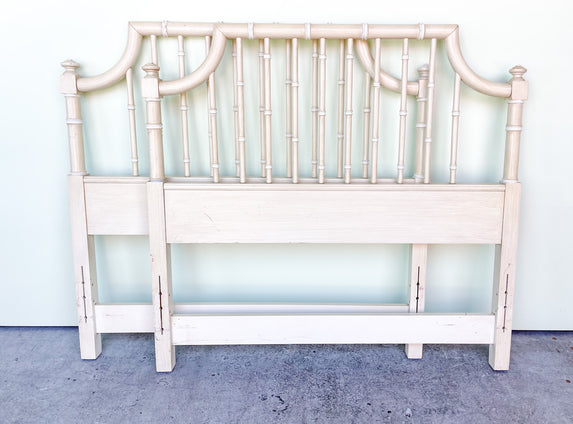 Pair of Faux Bamboo Pagoda Twin Headboards