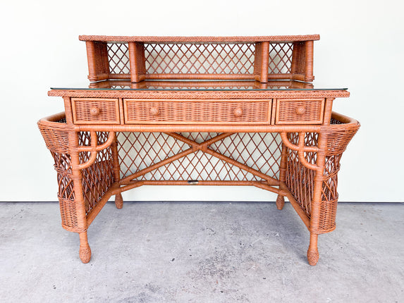 Henry Link Wicker Desk and Chair