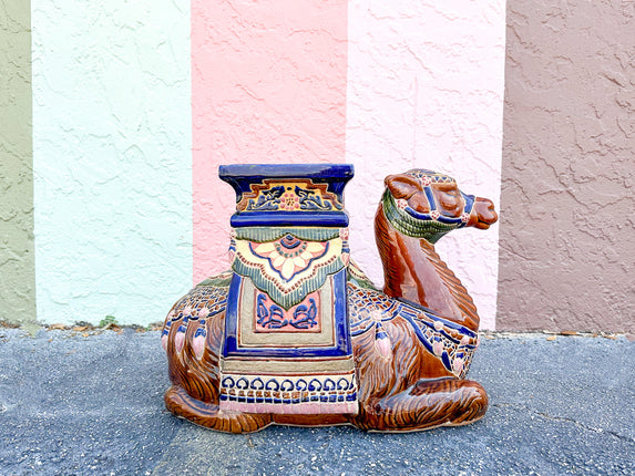 Ceramic Camel Garden Seat