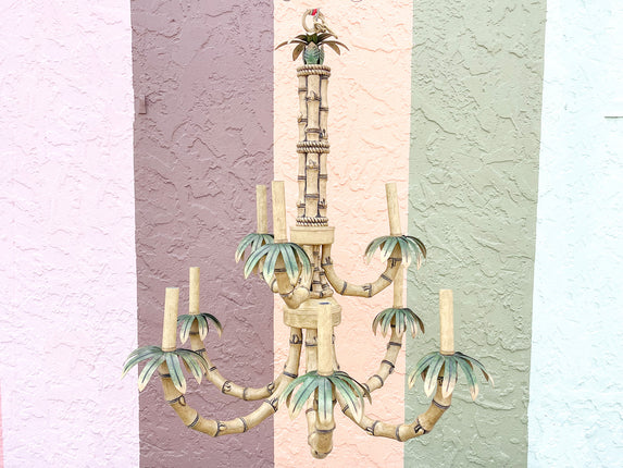 Metal Faux Bamboo Chandelier
