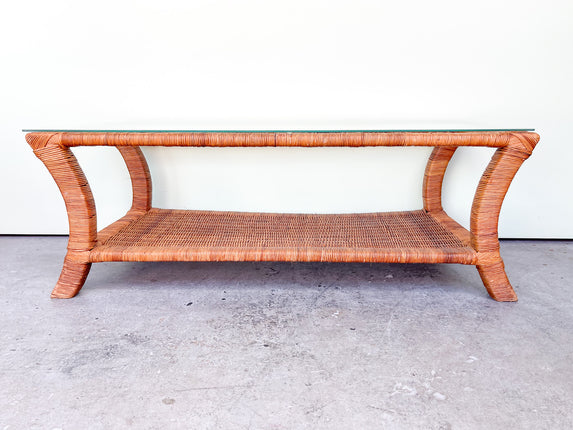 Island Chic Rattan Coffee Table