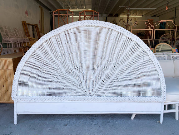 Braided Wicker King Headboard