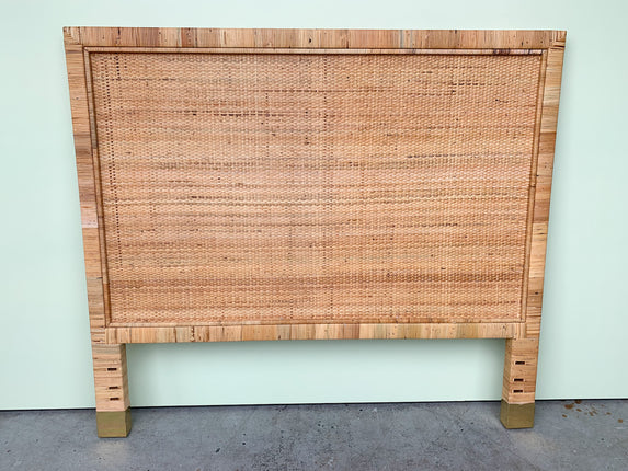 Rattan Wrapped Full Headboard