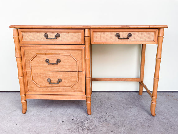 Natural Faux Bamboo Desk