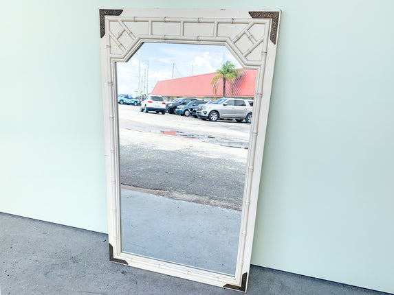 Faux Bamboo and Brass Mirror