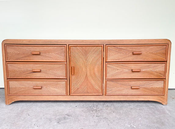 Coastal Pencil Reed Rattan Dresser