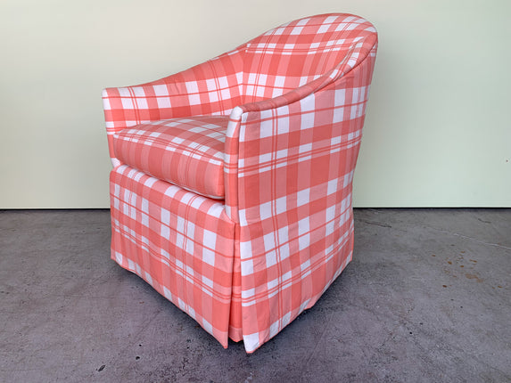 Pair of Palm Beach Preppy Pearson Barrel Chairs