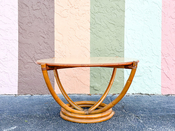 Old Florida Rattan Petite Coffee Table