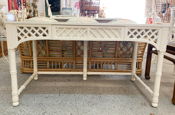 Palm Beach Lattice Faux Bamboo Desk
