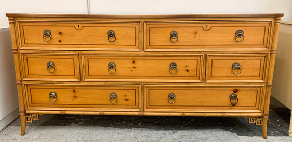 Baker Greek Key Faux Bamboo Dresser