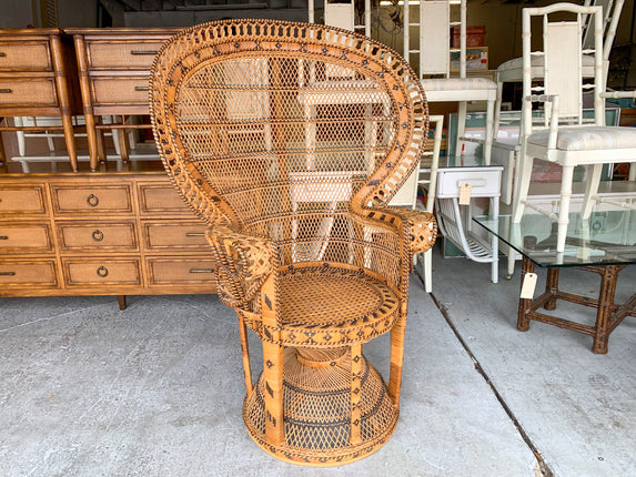 Natural Peacock Fan Chair