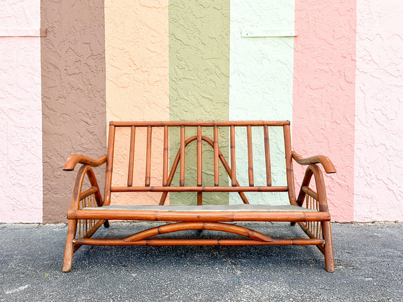 Old Florida Rattan Loveseat