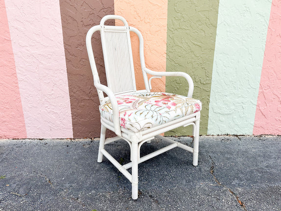 Kips Bay Show House Coastal Chic Rattan Arm Chair