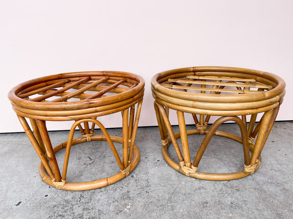 Pair of Rattan Stools