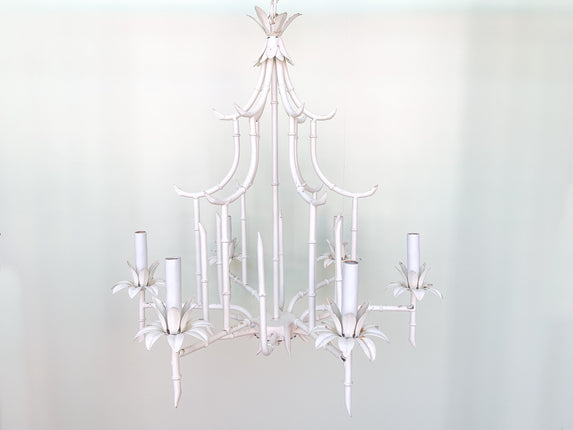 Faux Bamboo Pagoda Chandelier