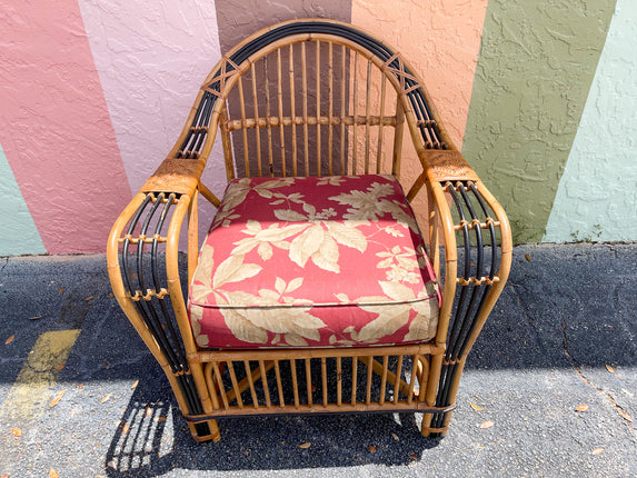 Baker Rattan Lounge Chair