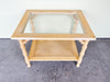 Yellow Faux Bamboo Side Table