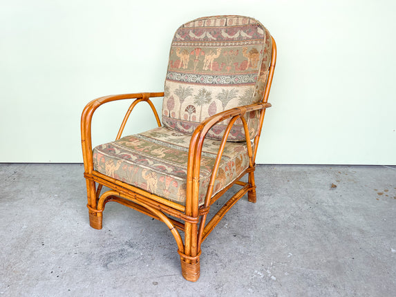 Old Florida Rattan Lounge Chair