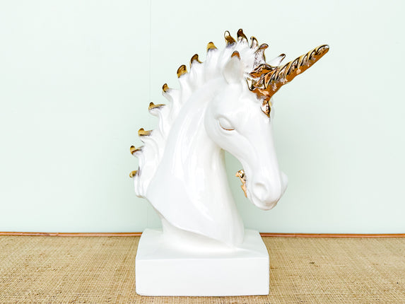 Ceramic Unicorn Bust