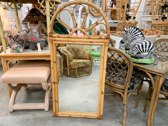 Island Style Rattan Sunburst Mirror