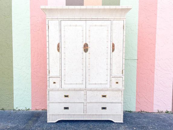 Fab Faux Bamboo Armoire by Miller Yee Fong for Ficks Reed