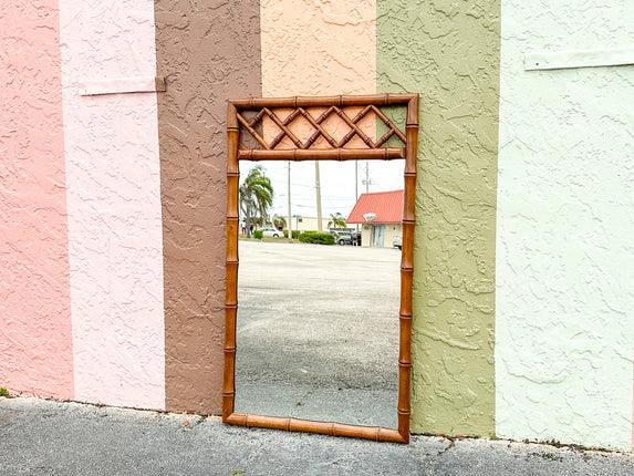 Faux Bamboo Chippendale Mirror