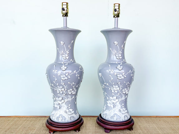 Pair of Chic Gray Icing Lamps