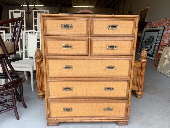 Seagrass Wrapped Tallboy by Drexel