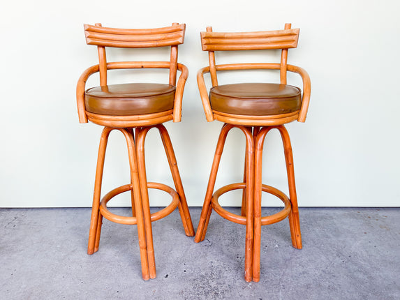 Pair of Old Florida Style Bar Stools