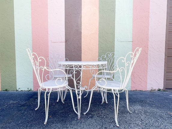 Whimsical Metal Outdoor Bistro Set