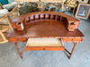 Handsome Faux Bamboo Semicircle Desk