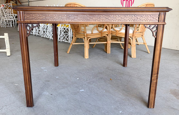Handsome Fretwork Game Table