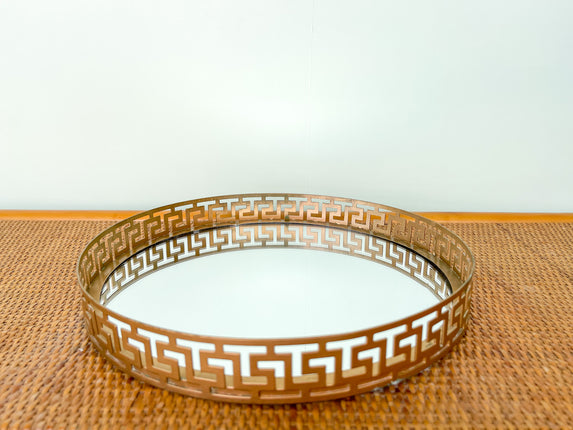 Greek Key Mirrored Tray